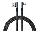 REMAX RC-C002 A-M RANGER 2 SERIES 2.4A 90 ELBOW BRAIDED ALUMINUM GAMING DATA CABLE FOR MICRO (1M), Micro Cable, Data Cable, Charging Cable, Android Cable
