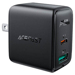ACEFAST A7 PD 32W (USB-C+USB-A) DUAL PORT CHARGER - BLACK