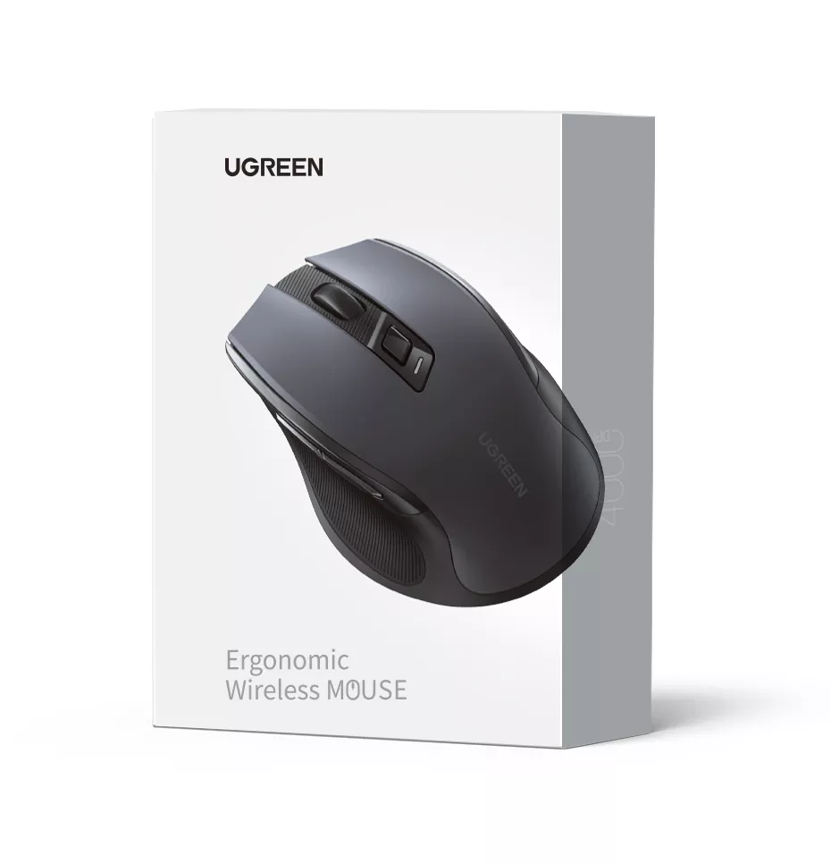 UGREEN MU006 ERGONOMIC WIRELESS MOUSE 2.4G 4000DPI SILENCE DESIGN, Wireless Mouse