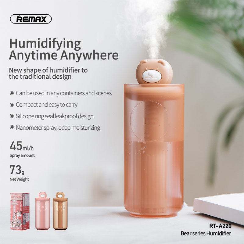 MINI BEAR SERIES HUMIDIFIER  RT-A220,Humidifier,Humidifier For Room,Air,Travel,Office,Battery,Desktop Humidifier,Mini Humidifier,Mini USB Humidifier,Air Humidifier Purifier,Cute Mini Humidifier,portable usb humidifier,Small Personal Humidifier
