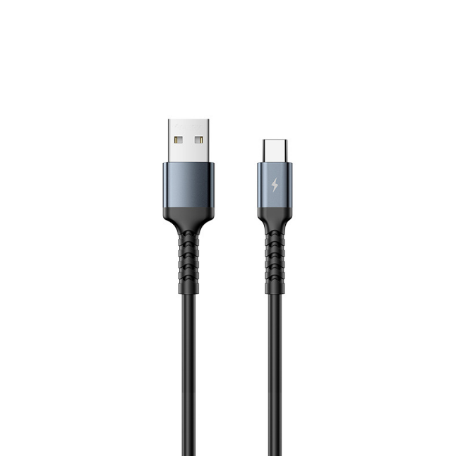 REMAX RC-C008 A-C KAYLA 2 SERIES 2.4A ELASTIC ALUMINUM DATA CABLE FOR TYPE-C (1M), Type-C Cable, Android Cable, Charging Cable, Data Cable
