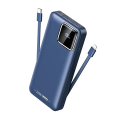 REMAX RPP-500 10000mAh SUJI SERIES PD20W+QC22.5W FAST CHARGING CABLE POWER BANK-Blue