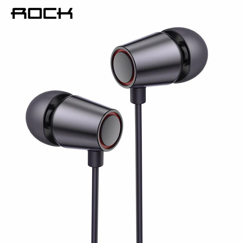 ROCK Mufree Stereo Earphone,Earphone , Wired Earphone , Best wired earphone , Hifi Stereo Sound Wired Headset , sport wired earphone , 3.5mm jack wired earphone , 3.5mm headset for mobile phone