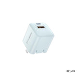 REMAX RP-U25 SWIFT SERIES 33W PD+QC MULTI-COMPATIBLE FOLDING FAST CHARGER(1 USB/1 TYPE-C), 33W Charger, PD+QC Charger, Fast Charger