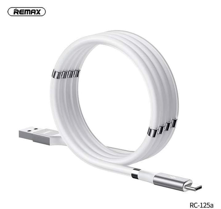 REMAX RC-125A MAGNETIC-STORING SERIES DATA CABLE 2.1A (1M),Cable,Type C Cable for Andorid,USB Type C Cable,USB C Charger Cable,Type C Data Cable,Type C Charger Cable,Fast Charge Type C Cable,Quick Charge Type C Cable,the best USB C Cable