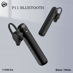 WK P11  Single Earphone Bluetooth Earphone , Single Bluetooth Earphone, Wireless Bluetooth Headset , Single Bluetooth Earbuds for music , Mono Bluetooth Headset , Best noise canceling Bluetooth Headset , Cheap Bluetooth Headset