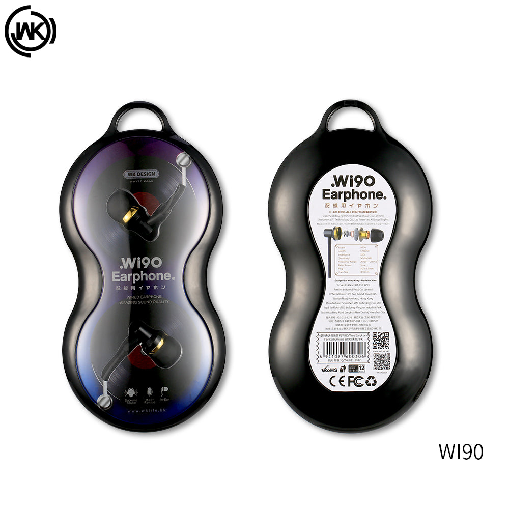 WK WI90 Wired Earphone - Black