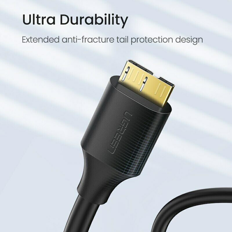 UGREEN US130 USB 3.0 A Male to Micro B Male Cable Super Speed Charging and Data Sync Cord (1m) Black - Intl